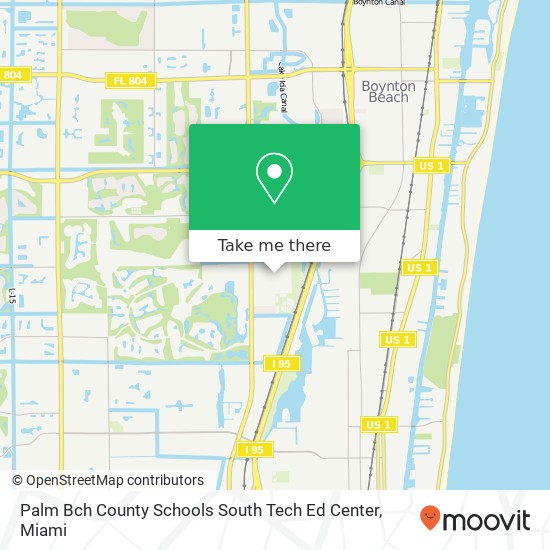 Palm Bch County Schools South Tech Ed Center map