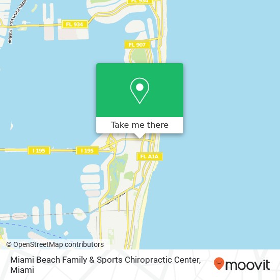 Miami Beach Family & Sports Chiropractic Center map