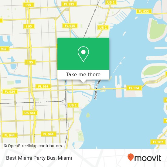 Mapa de Best Miami Party Bus