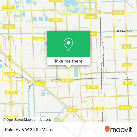 Mapa de Palm Av & W 29 St