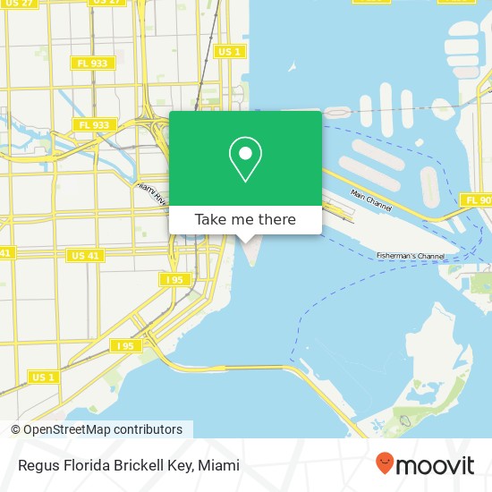 Regus Florida Brickell Key map