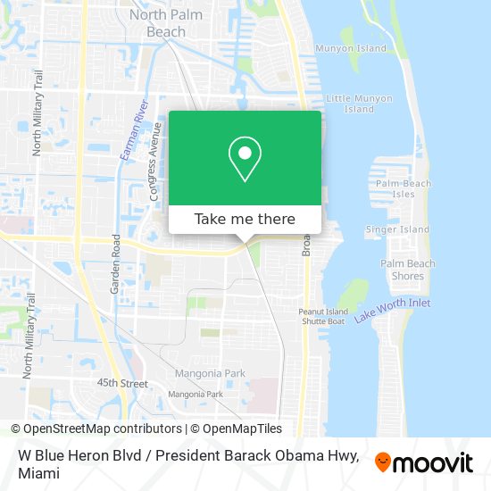 Mapa de W Blue Heron Blvd / President Barack Obama Hwy