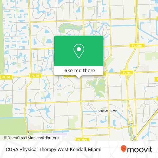 CORA Physical Therapy West Kendall map