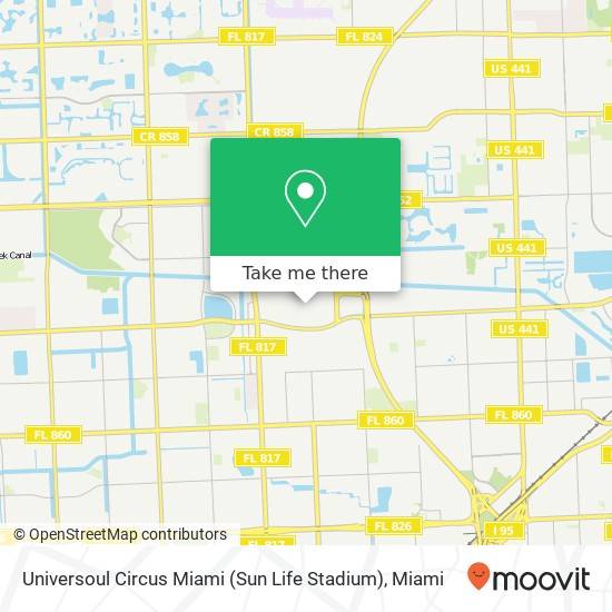 Universoul Circus Miami (Sun Life Stadium) map