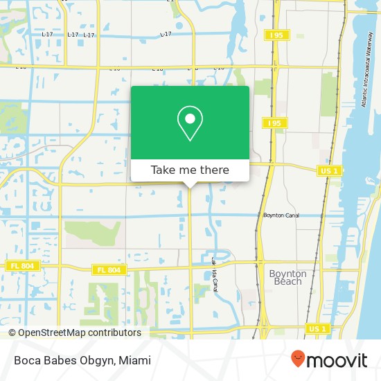 Boca Babes Obgyn map