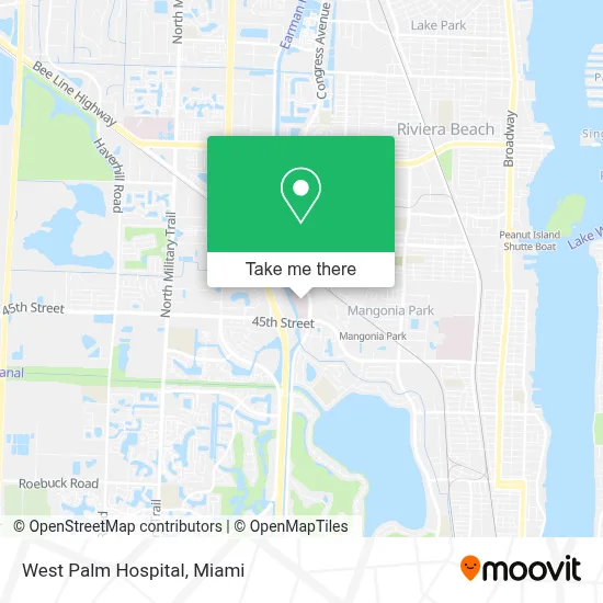West Palm Hospital map