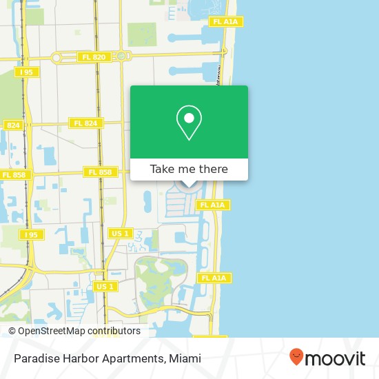 Mapa de Paradise Harbor Apartments