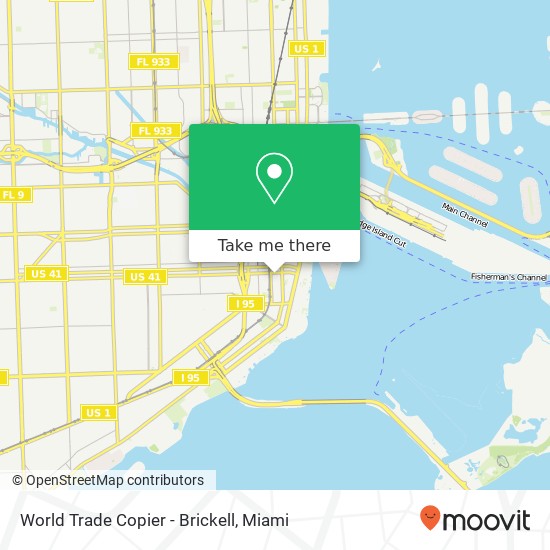 Mapa de World Trade Copier - Brickell