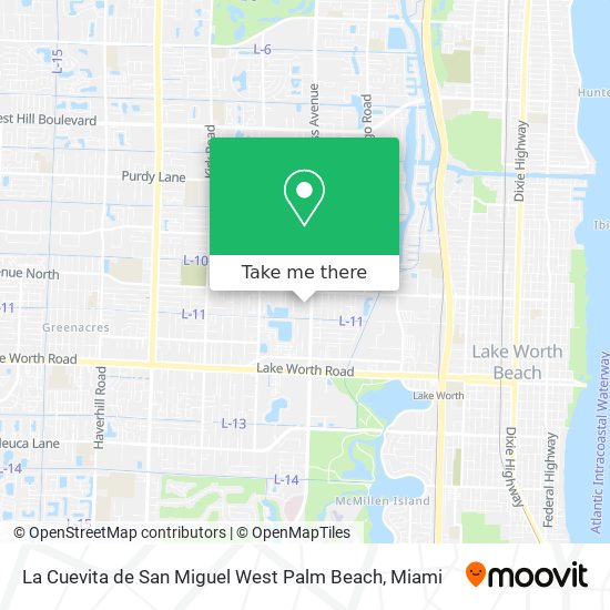 La Cuevita de San Miguel West Palm Beach map