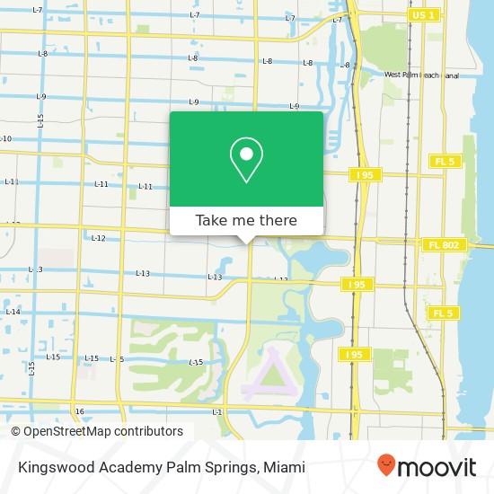 Mapa de Kingswood Academy Palm Springs