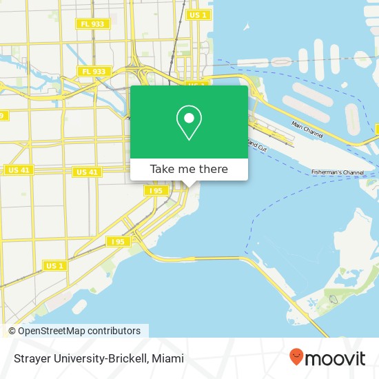 Strayer University-Brickell map