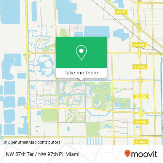 NW 57th Ter / NW 97th Pl map