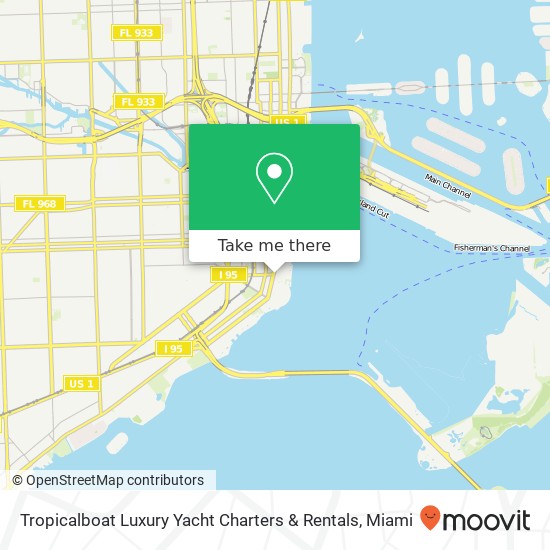 Tropicalboat Luxury Yacht Charters & Rentals map