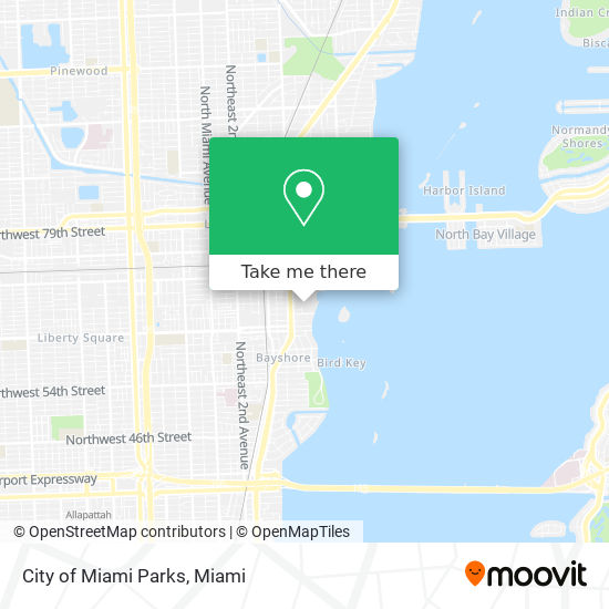Mapa de City of Miami Parks
