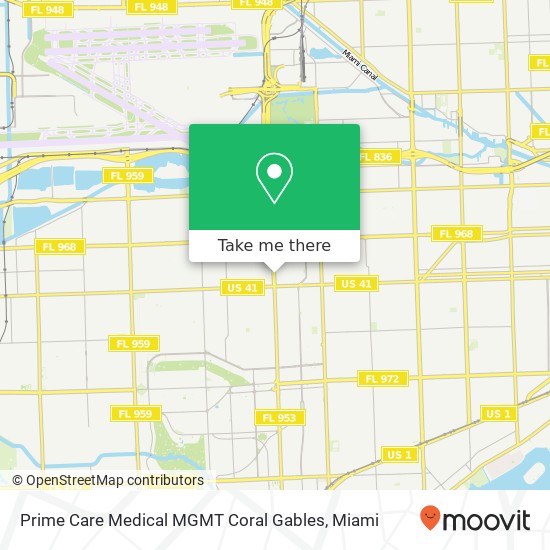 Mapa de Prime Care Medical MGMT Coral Gables