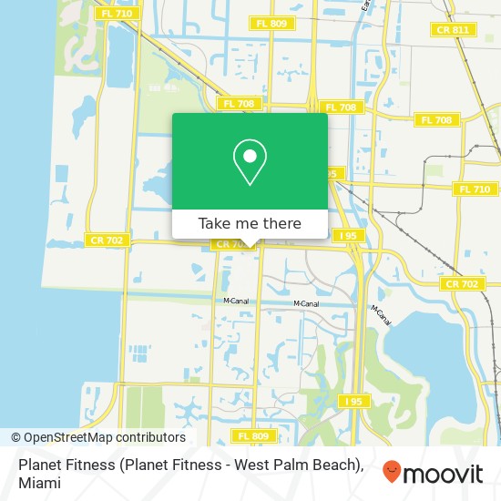 Mapa de Planet Fitness (Planet Fitness - West Palm Beach)