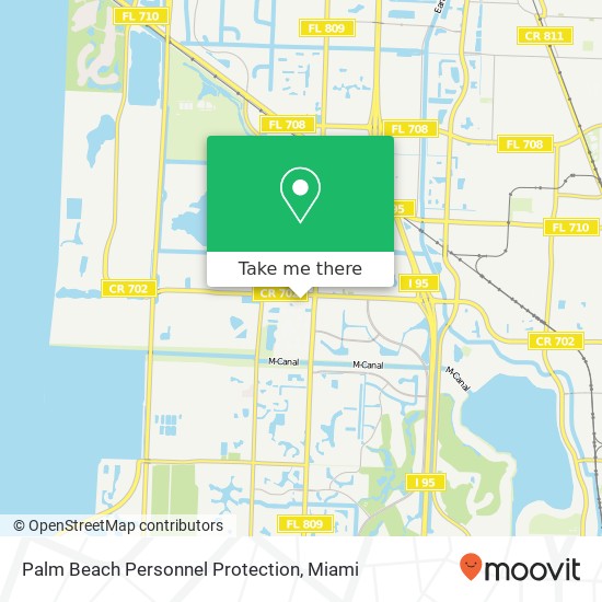 Palm Beach Personnel Protection map