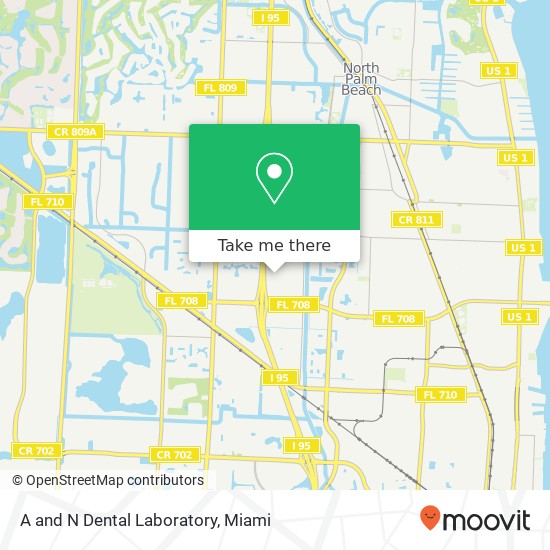 A and N Dental Laboratory map