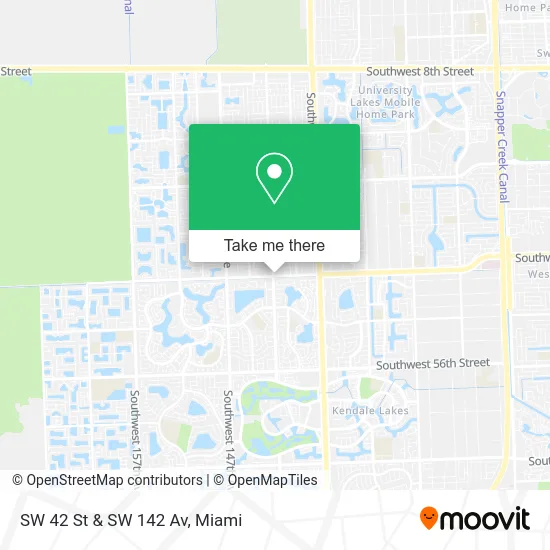 SW 42 St & SW 142 Av map