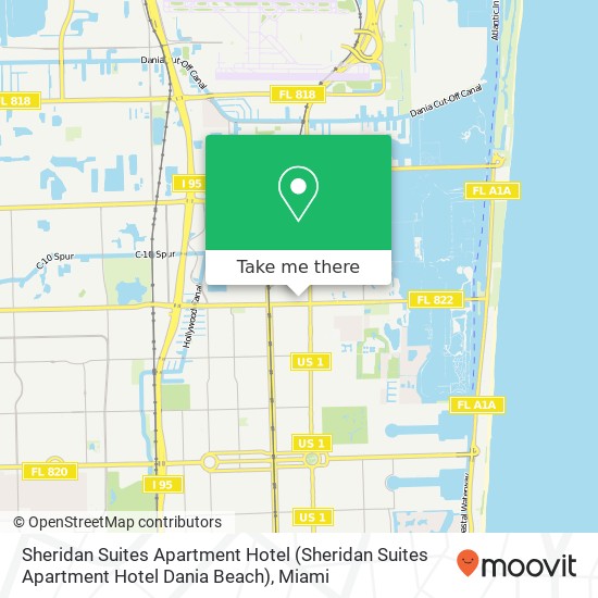 Mapa de Sheridan Suites Apartment Hotel (Sheridan Suites Apartment Hotel Dania Beach)