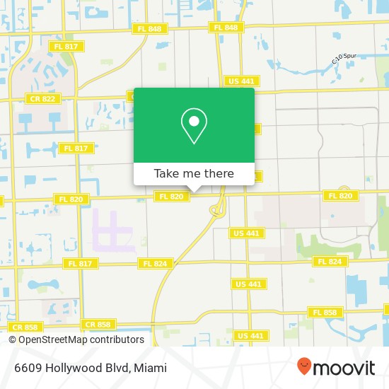 Mapa de 6609 Hollywood Blvd