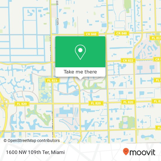 1600 NW 109th Ter map