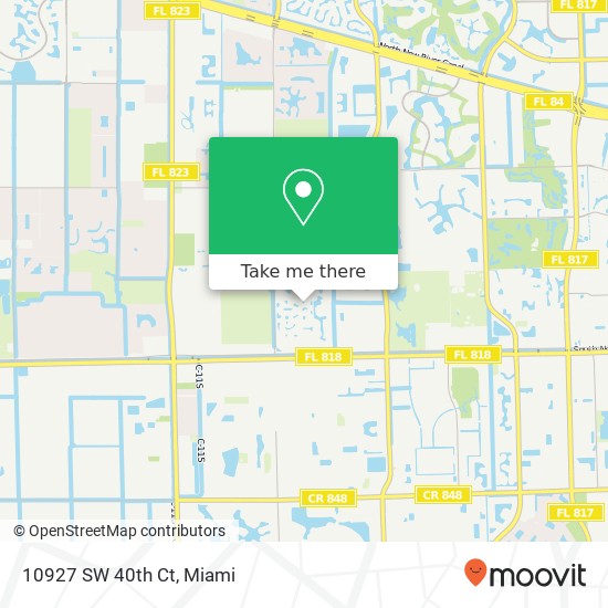 10927 SW 40th Ct map