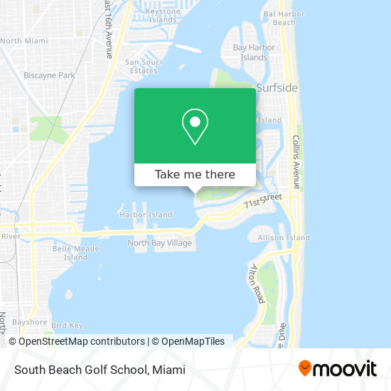 Mapa de South Beach Golf School