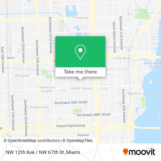 NW 12th Ave / NW 67th St map