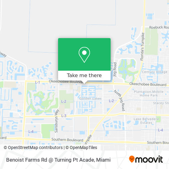 Benoist Farms Rd @ Turning Pt Acade map