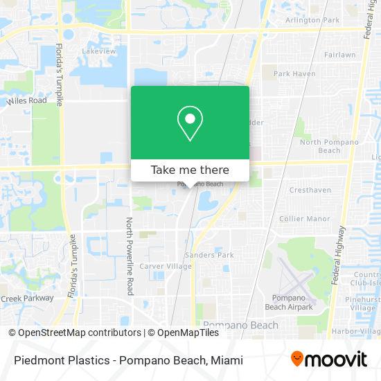 Mapa de Piedmont Plastics - Pompano Beach