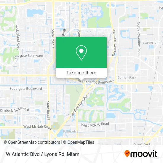 W Atlantic Blvd / Lyons Rd map