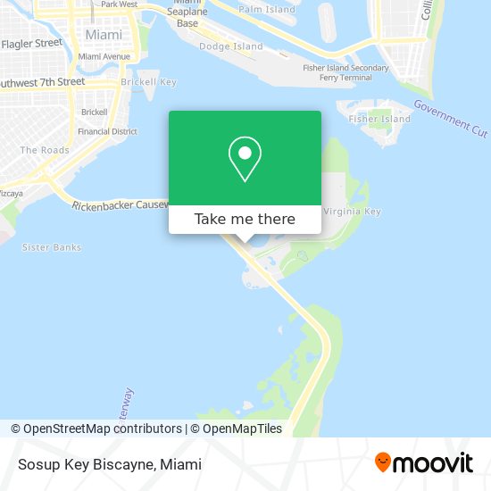 Sosup Key Biscayne map
