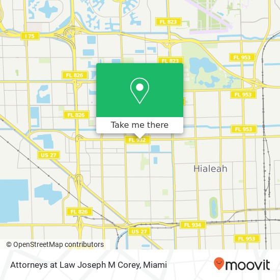 Mapa de Attorneys at Law Joseph M Corey