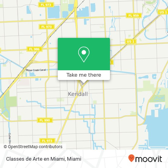 Mapa de Classes de Arte en Miami