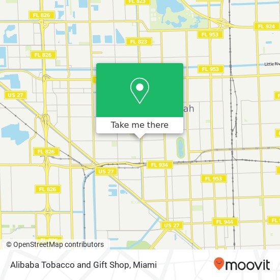 Mapa de Alibaba Tobacco and Gift Shop