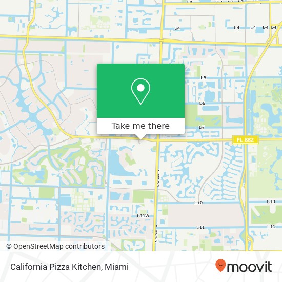 Mapa de California Pizza Kitchen