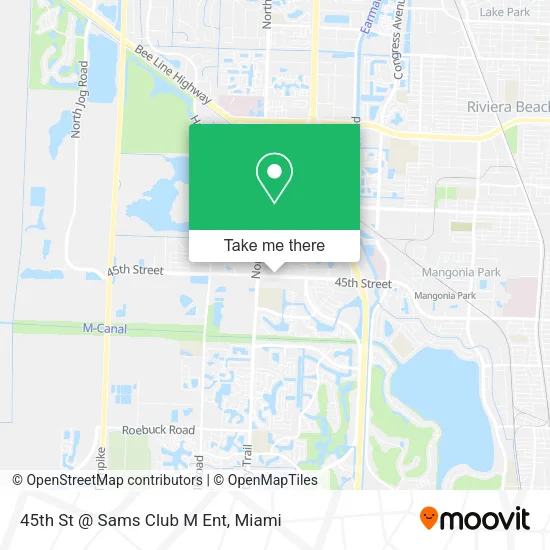 45th St @ Sams Club M Ent map