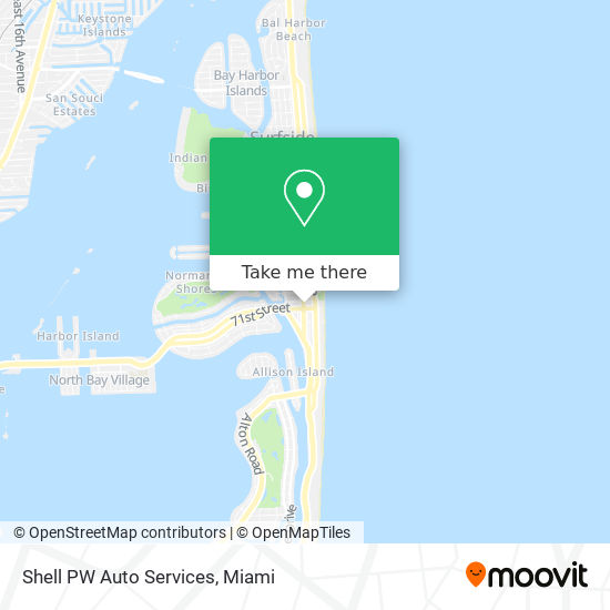 Mapa de Shell PW Auto Services