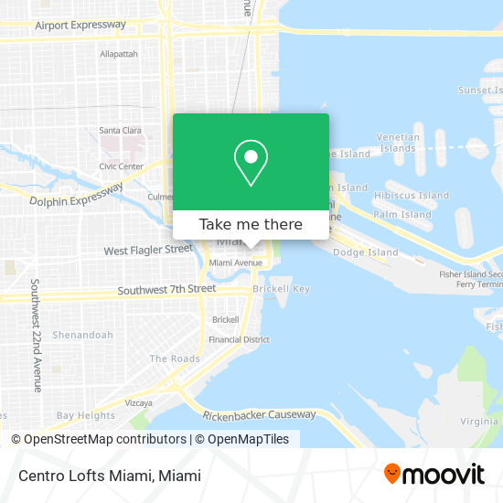 Mapa de Centro Lofts Miami