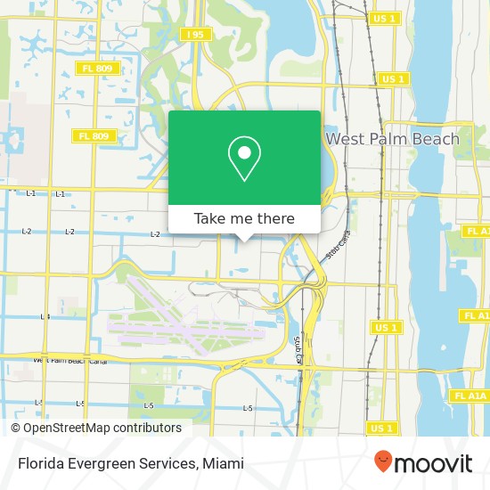 Florida Evergreen Services map