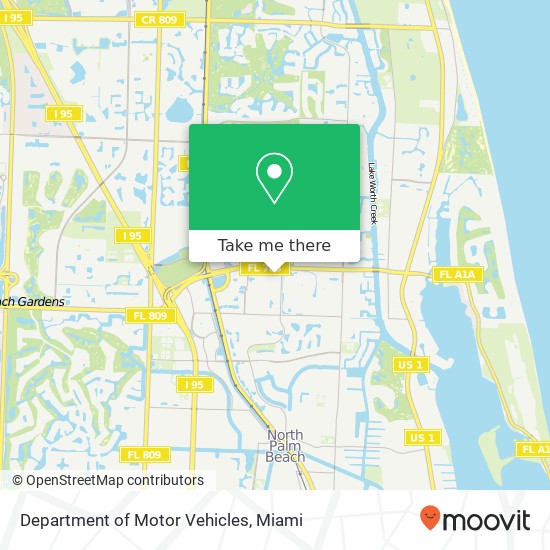 Department of Motor Vehicles map