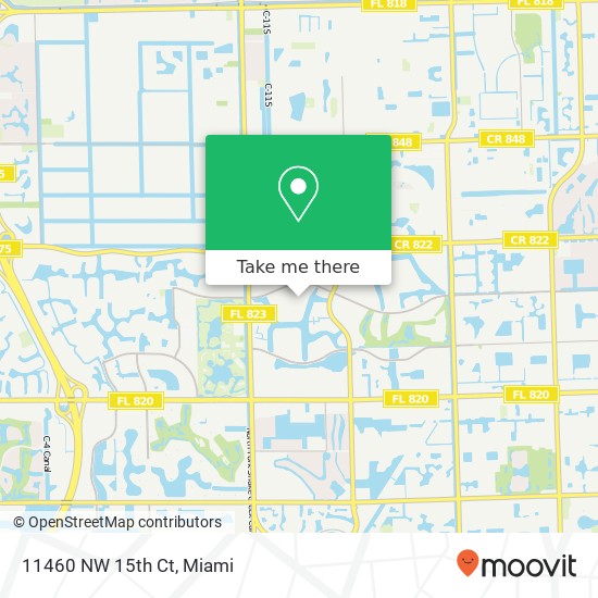 11460 NW 15th Ct map