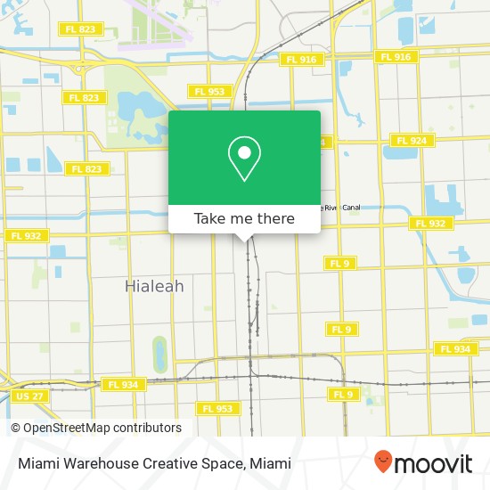 Miami Warehouse Creative Space map