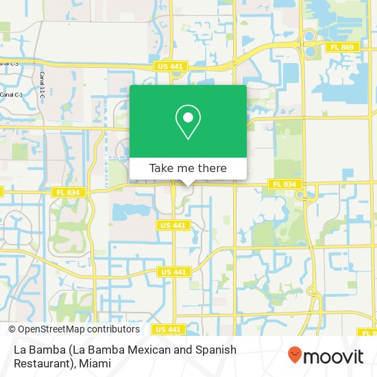 Mapa de La Bamba (La Bamba Mexican and Spanish Restaurant)