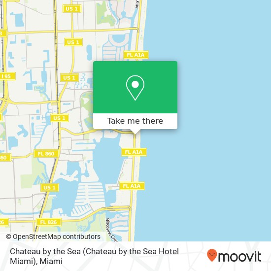 Mapa de Chateau by the Sea (Chateau by the Sea Hotel Miami)