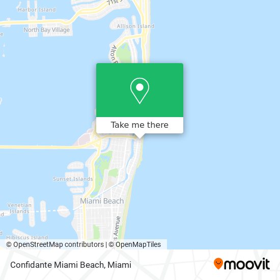 Confidante Miami Beach map
