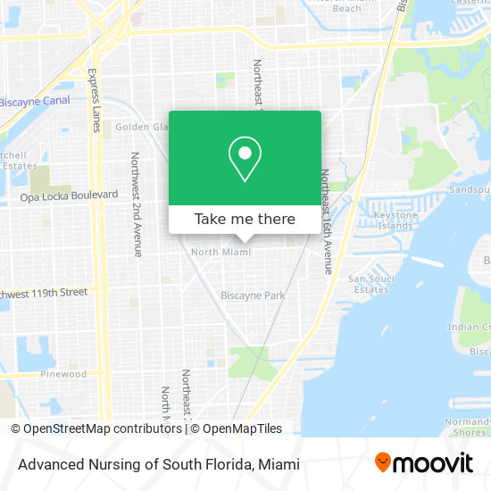 Mapa de Advanced Nursing of South Florida