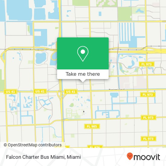 Falcon Charter Bus Miami map