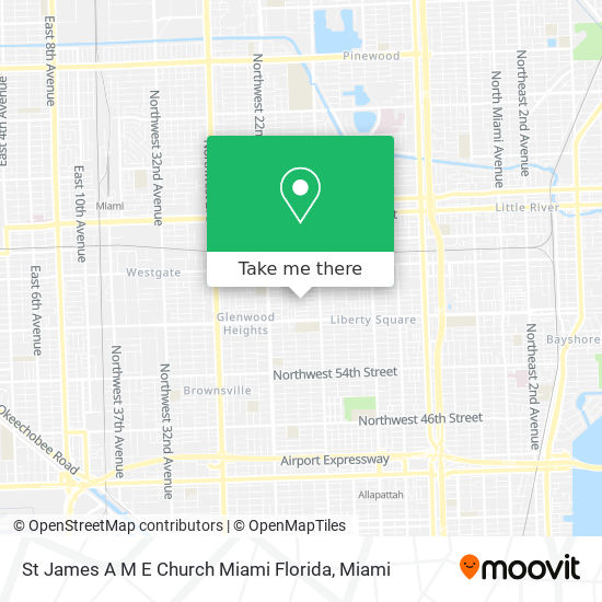 St James A M E Church Miami Florida map